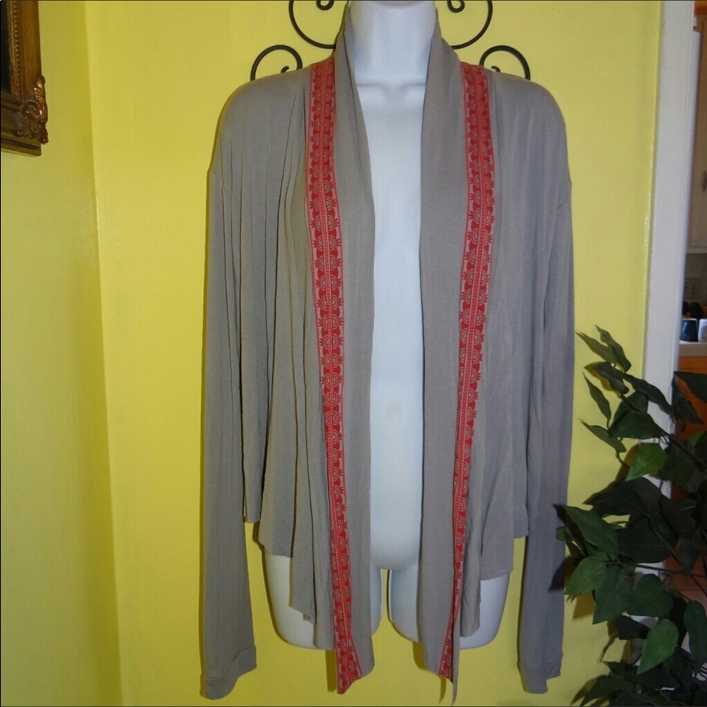 Urban Outfitters Gray Open Waterfall Cardigan - Picture 2 of 5